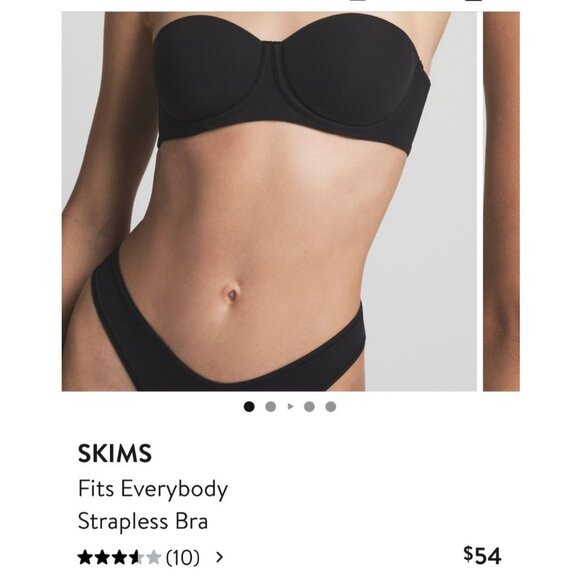 Skims Fit Every Day Strapless Black Bra Size 34DD Style BA-BAN 9055 - Picture 9 of 9